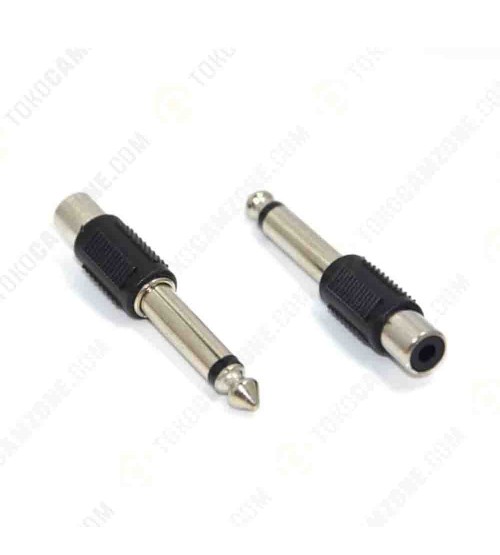 Akai Plastic Converter Female RCA to Jack Male Mono 6.5mm